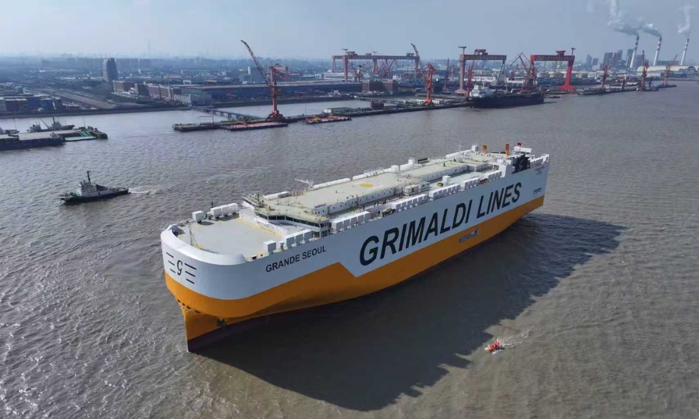 Grimaldi takes delivery of ammonia-ready PCTC from Chinese shipbuilders