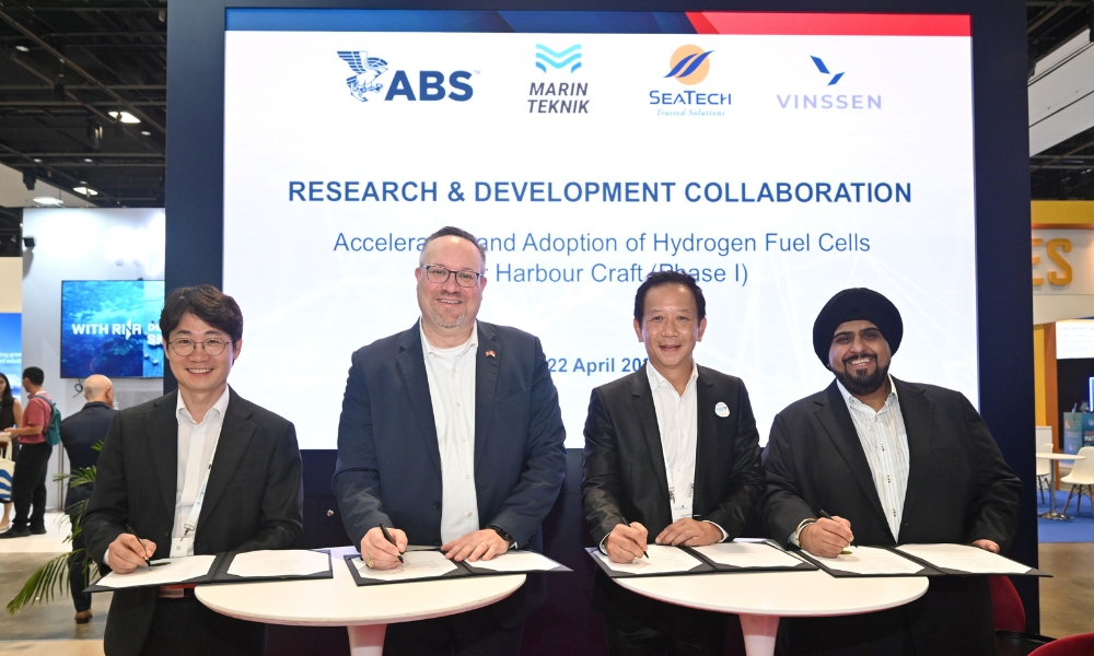 ABS and partners launch hydrogen fuel cell harbour craft pilot study in Singapore