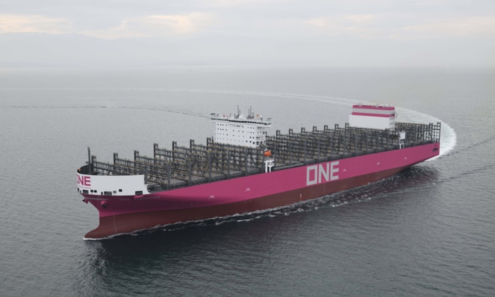 Singapore-based ONE takes delivery of methanol- and ammonia-ready boxship