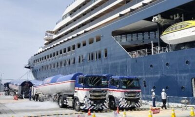MOL wraps up first truck-to-ship LNG bunkering op of cruise vessel in Japan