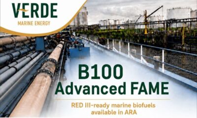 Verde Marine Energy completes first B100 bunkering operation in ARA region