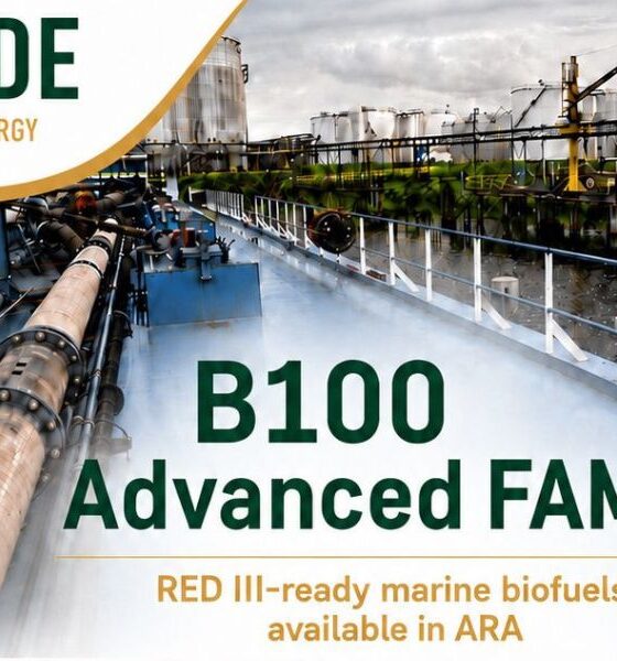 Verde Marine Energy completes first B100 bunkering operation in ARA region