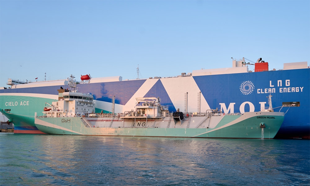 MOL inks bio-LNG bunker fuel supply deals with Titan and Axpo for car carriers in Europe