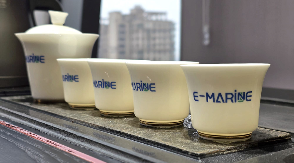 E Marine Shanghai office tea cups