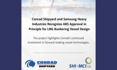 Conrad Shipyard and SHI secure ABS AiP for LNG bunkering vessel design
