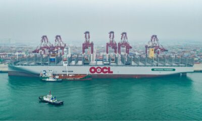 OOCL dual-fuel boxship completes first green methanol bunkering op at Qingdao Port