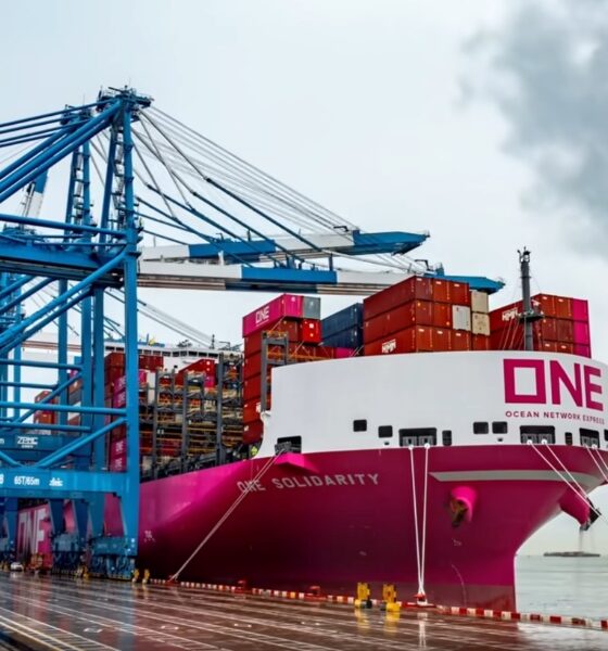 Singapore-based ONE celebrates maiden voyage of methanol-and-ammonia ready boxship