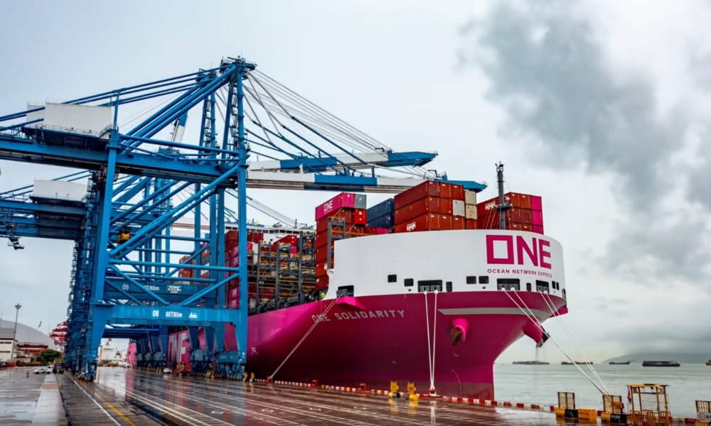 Singapore-based ONE celebrates maiden voyage of methanol-and-ammonia ready boxship