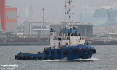 Singapore-flagged tugboat “Kim Heng 3203” placed under Sheriff’s arrest