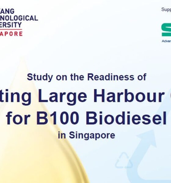 MESD study finds existing Singapore harbour craft ready for B100 bio bunker fuel adoption