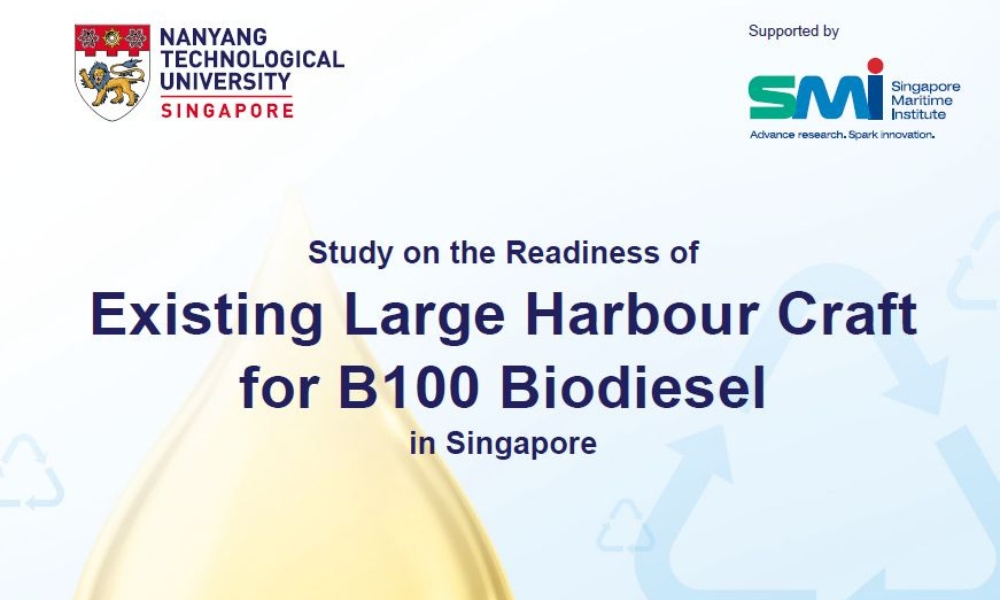 MESD study finds existing Singapore harbour craft ready for B100 bio bunker fuel adoption