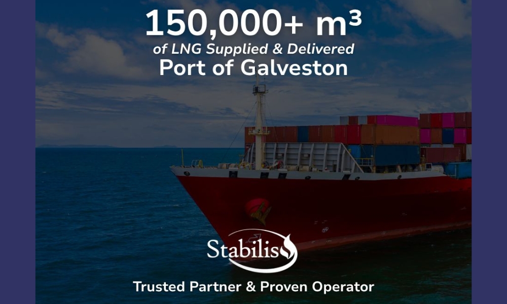 Stabilis delivers more than 150,000 cbm of LNG bunker fuel at Galveston