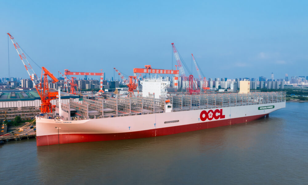 OOCL names second 24,000 TEU methanol dual‑fuel container ship ““OOCL Grace”