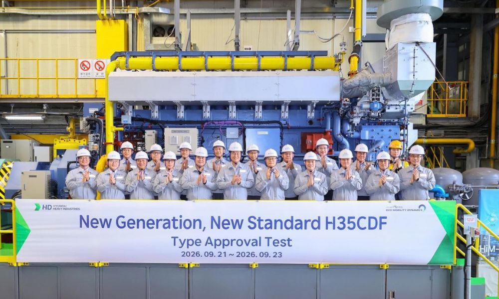 HHI-EMD completes Type Approval Test for new LNG dual-fuel engine