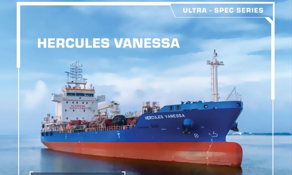 Hercules Tanker Management’s ‘Ultra-Spec Series’ tanker “Vanessa” begins maiden voyage