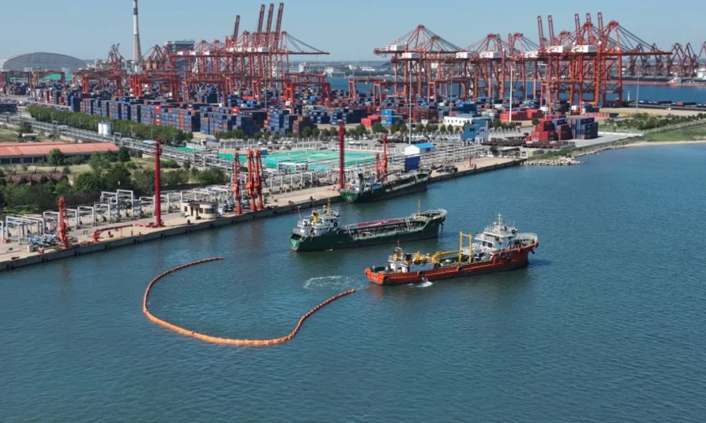 China conducts first dedicated marine biofuel spill response drill in Tangshan