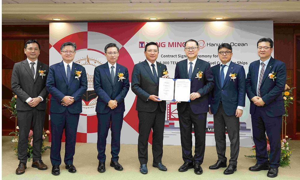 Yang Ming orders six LNG dual-fuel, ammonia-ready containerships from Hanwha Ocean