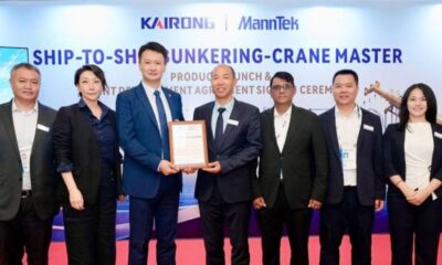 Kairong and MannTek receive BV AiP for STS LNG bunkering crane master system